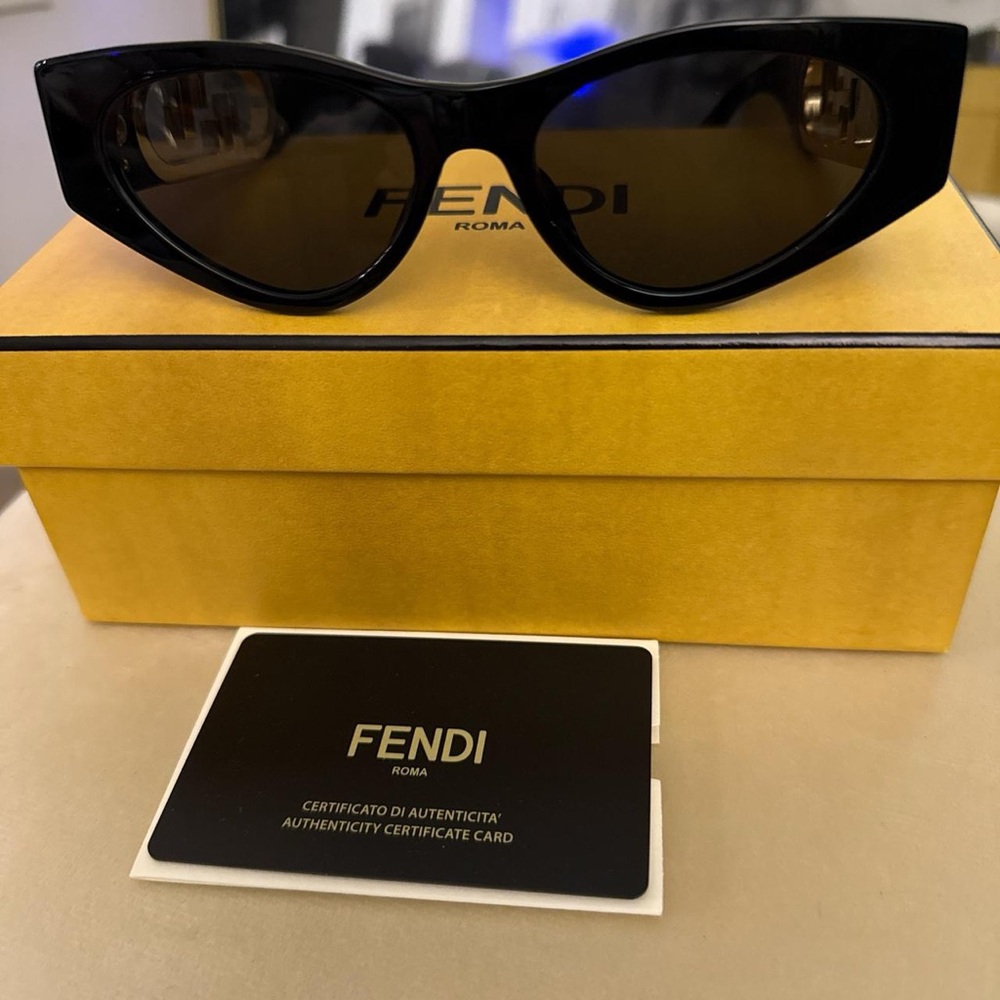 Fendi Black Cat-Eye Sunglasses